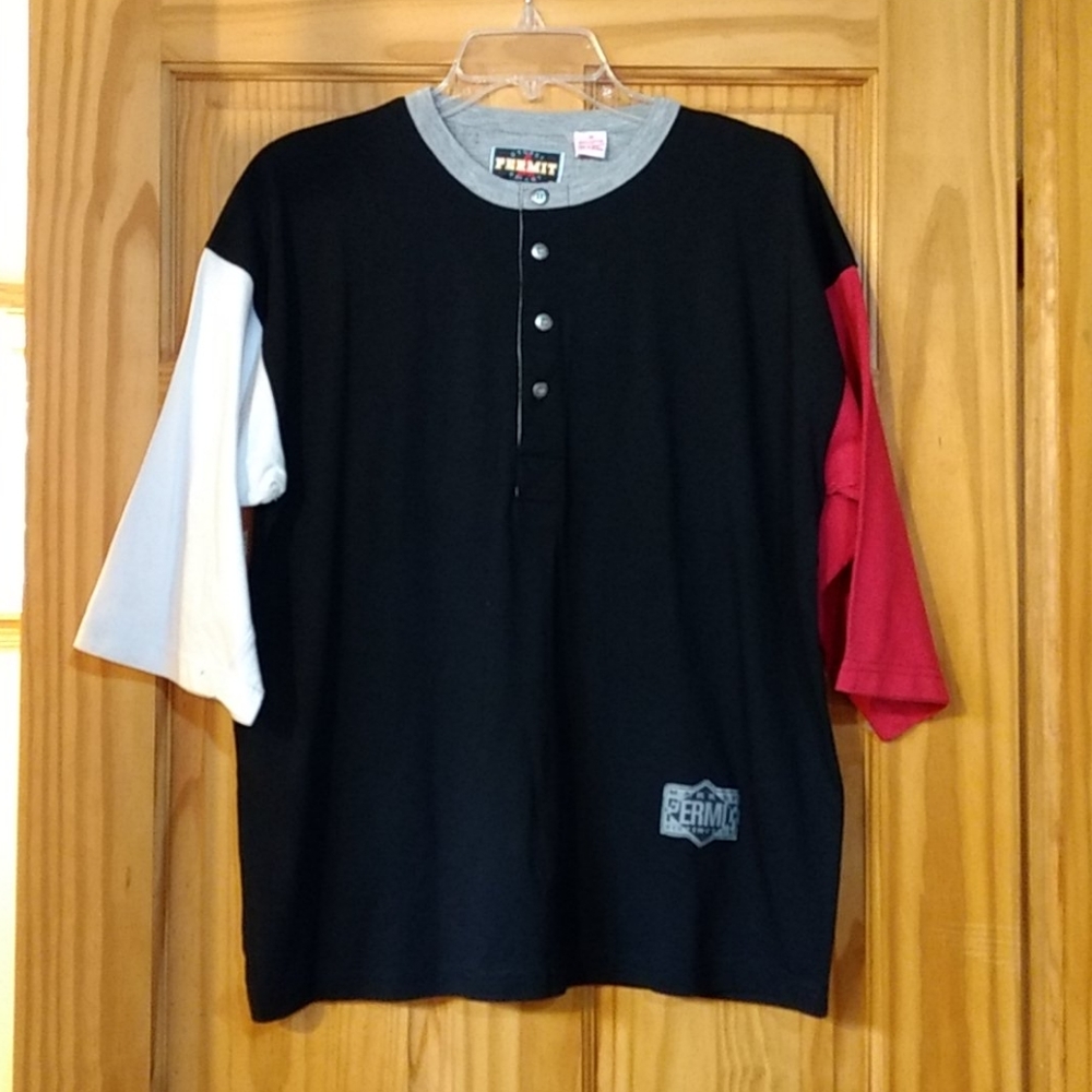 NWT Vintage Color Block short sleeve shirt